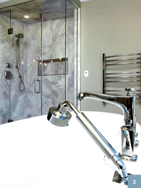 Tub and glass shower