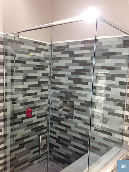 Large tiled shower