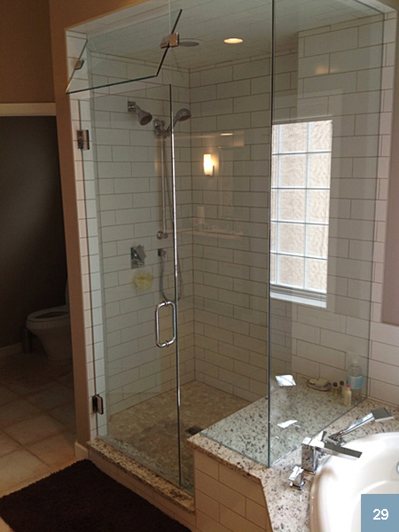 Medium sized shower with seat