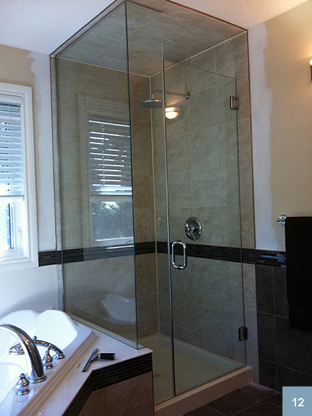 Small, glass shower