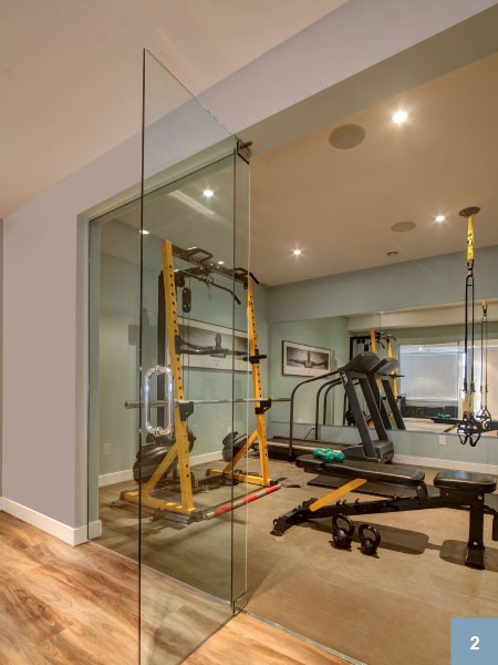 Personal gym wtih mirrors