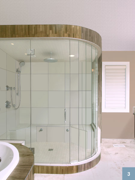 Large glass shower